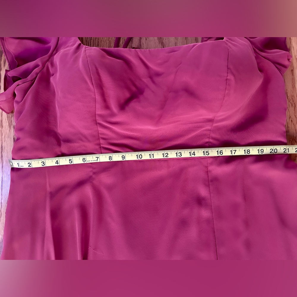 AZAZIE BONDI
Terracotta A-Line Ruffled Chiffon Dress - Picture 7 of 8